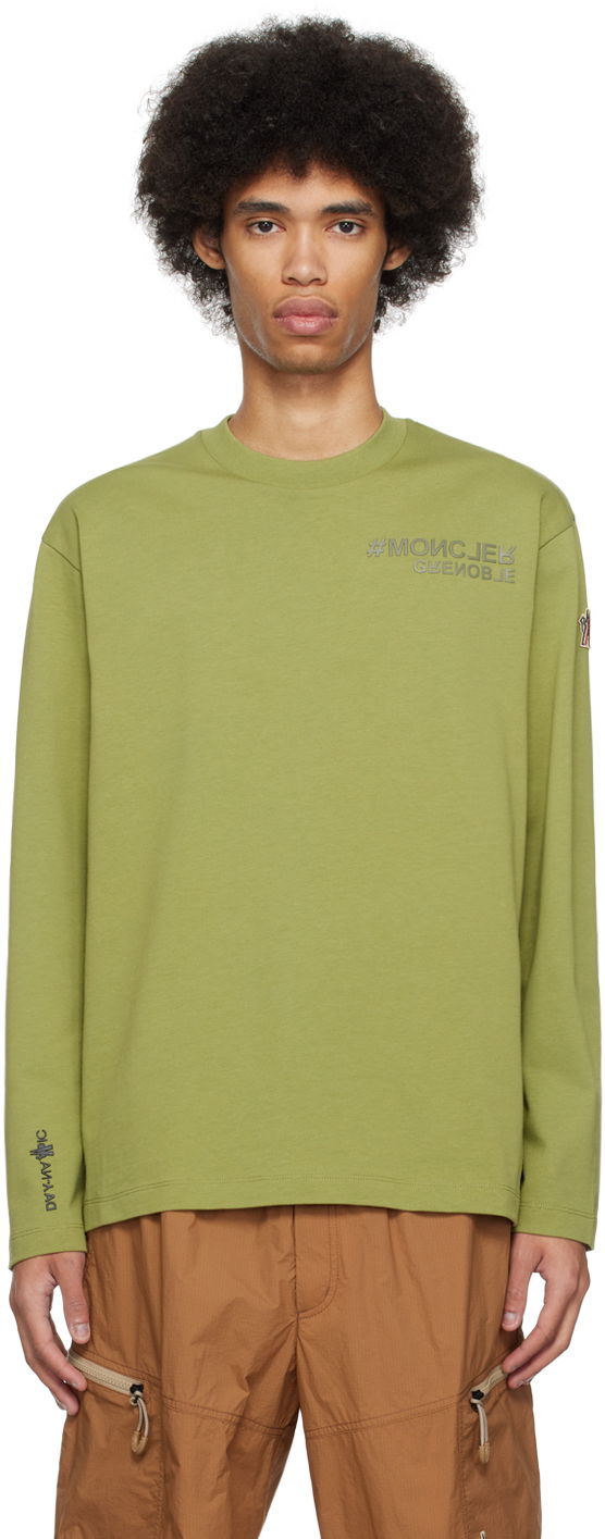 Majica Moncler Grenoble Manica Lunga T-Shirt Zelena | J10978D0000183927
