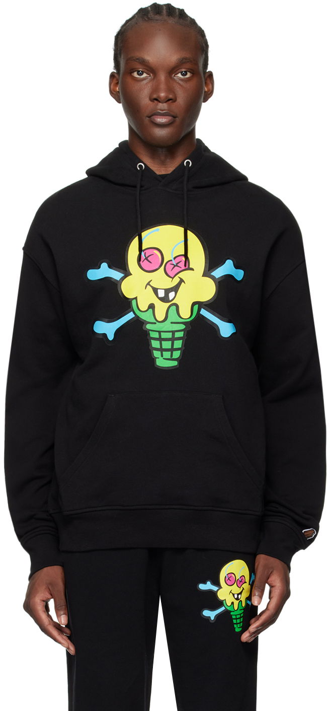 Pulover BBC IceCream ICECREAM Cones & Bones Popover Hoodie Črna | IC24226