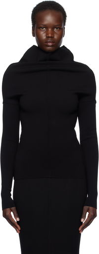 Rick Owens Hollywood Draped Long Sleeve Turtleneck Top