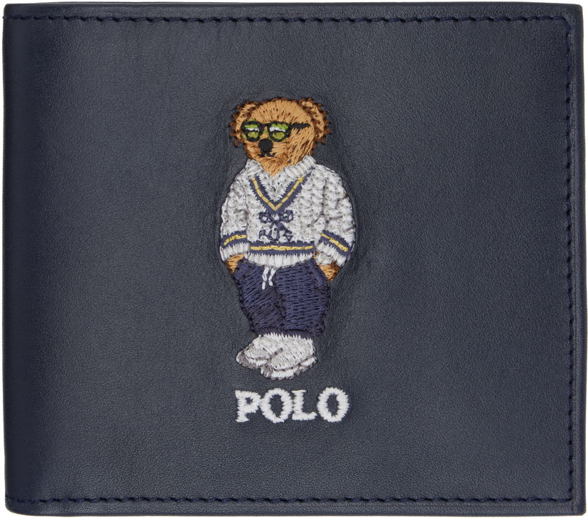 Denarnica Polo by Ralph Lauren Ralph Lauren Bear Embroidered Billfold Wallet Mornarica | 405962466001