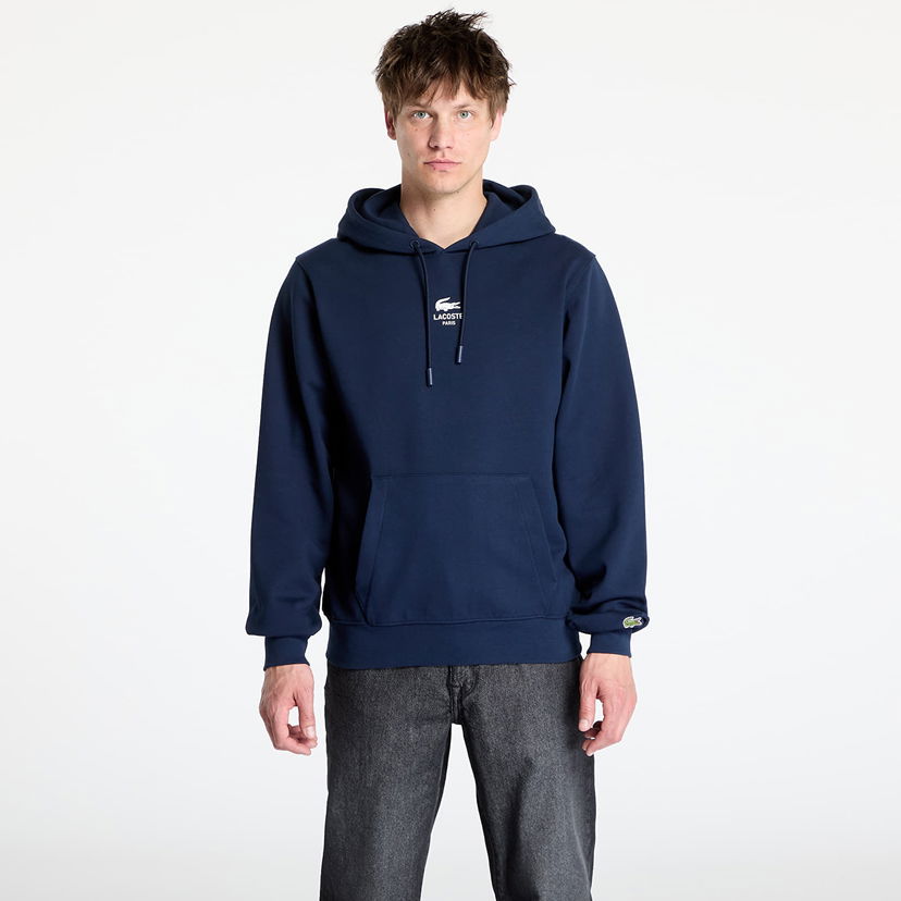 Pulover Lacoste Lacoste Non Brushed Fleece Hoodie Mornarica | SH2740 166