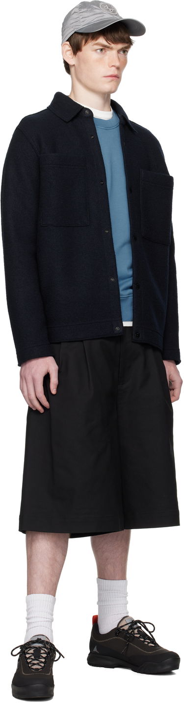 Jakna Stone Island Stone Island Wool Overshirt Mornarica | K2S15 5100058 S0IN1, 4