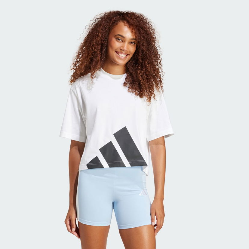 Majica adidas Performance Big Logo Boyfriend Fit T-Shirt Bela | JG8737
