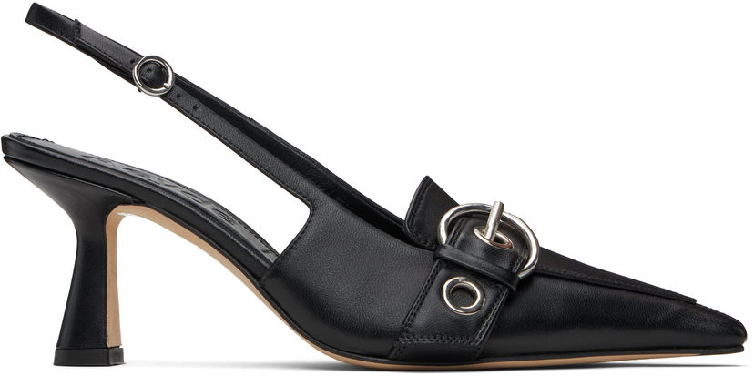 Nakit Aeyde Aeyde Tara Eyelet Slingback Kitten Heels Črna | A11-PU-VDHS75ST179-SS25-800-007
