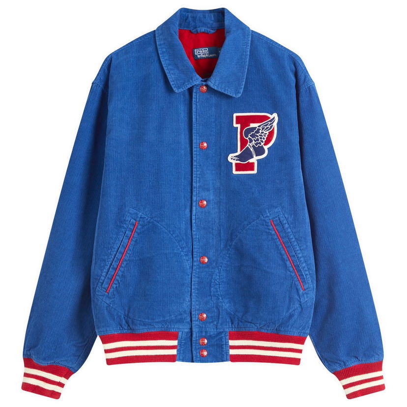 Bomber jakna Polo by Ralph Lauren Ralph Lauren Corduroy Varsity Jacket, Size Large Modra | 710962236001