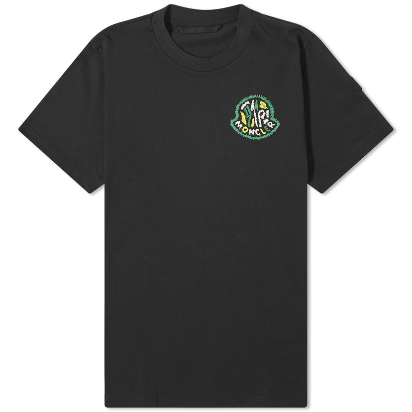 Majica Moncler Embroidered Logo T-Shirt Navy Črna | 8C000-17-8390T-998