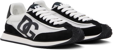 Superge in čevlji Dolce & Gabbana Mixed-Material 'DG' Cushion Bela | CS2288 A5355, 3