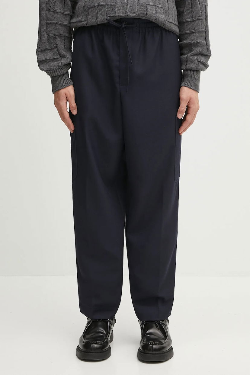 Cargo hlače KENZO Kenzo Wool Cargo Jogpant Mornarica | FE65PA5019RE