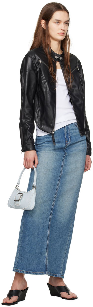 Torbica OSOI Small Denim Shoulder Bag With Chain Modra | 24SB050-01-03, 3
