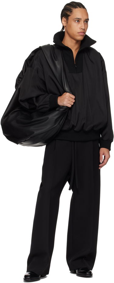 Hlače Fear of God Fear of God Drawstring Wide Leg Trousers Črna | FGE240-407WCT, 3