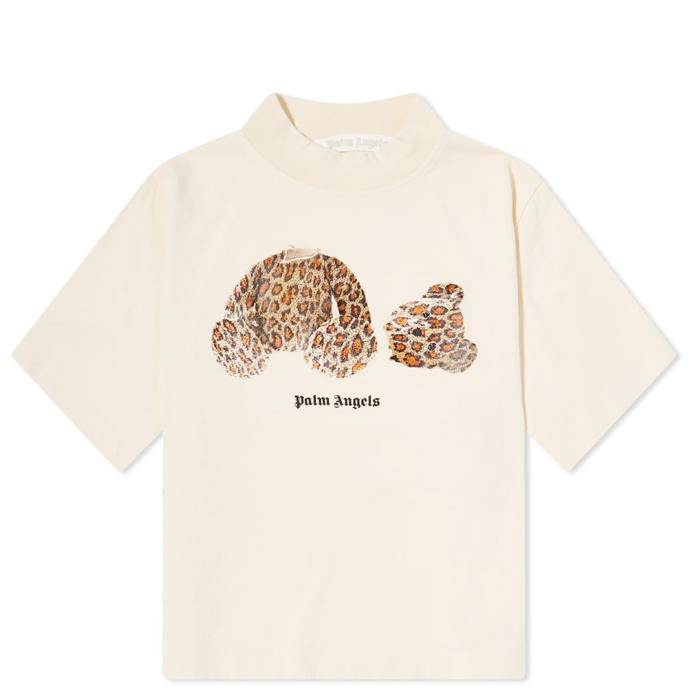 Majica Palm Angels Cropped Leopard Bear Tee Bež | PWAA020S22JER0020360, 0