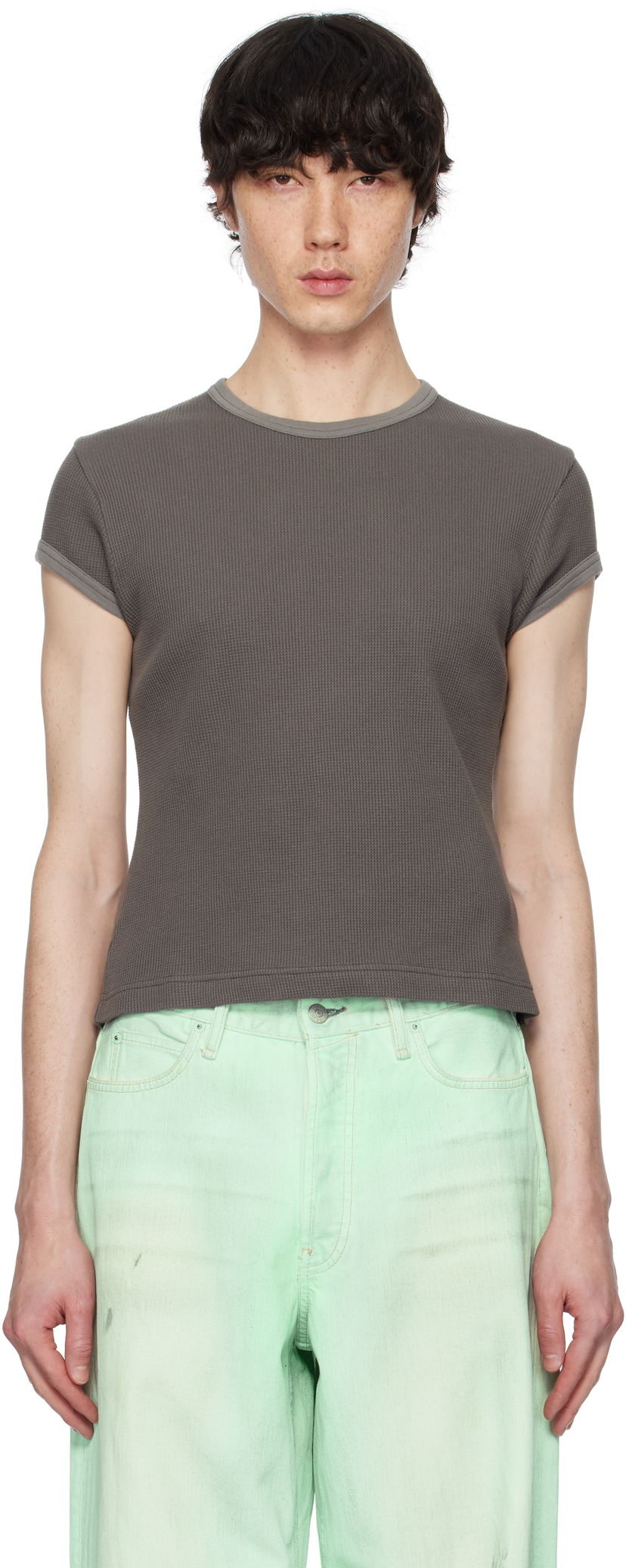 Majica Acne Studios Acne Studios Fitted T-Shirt Siva | CL0332-