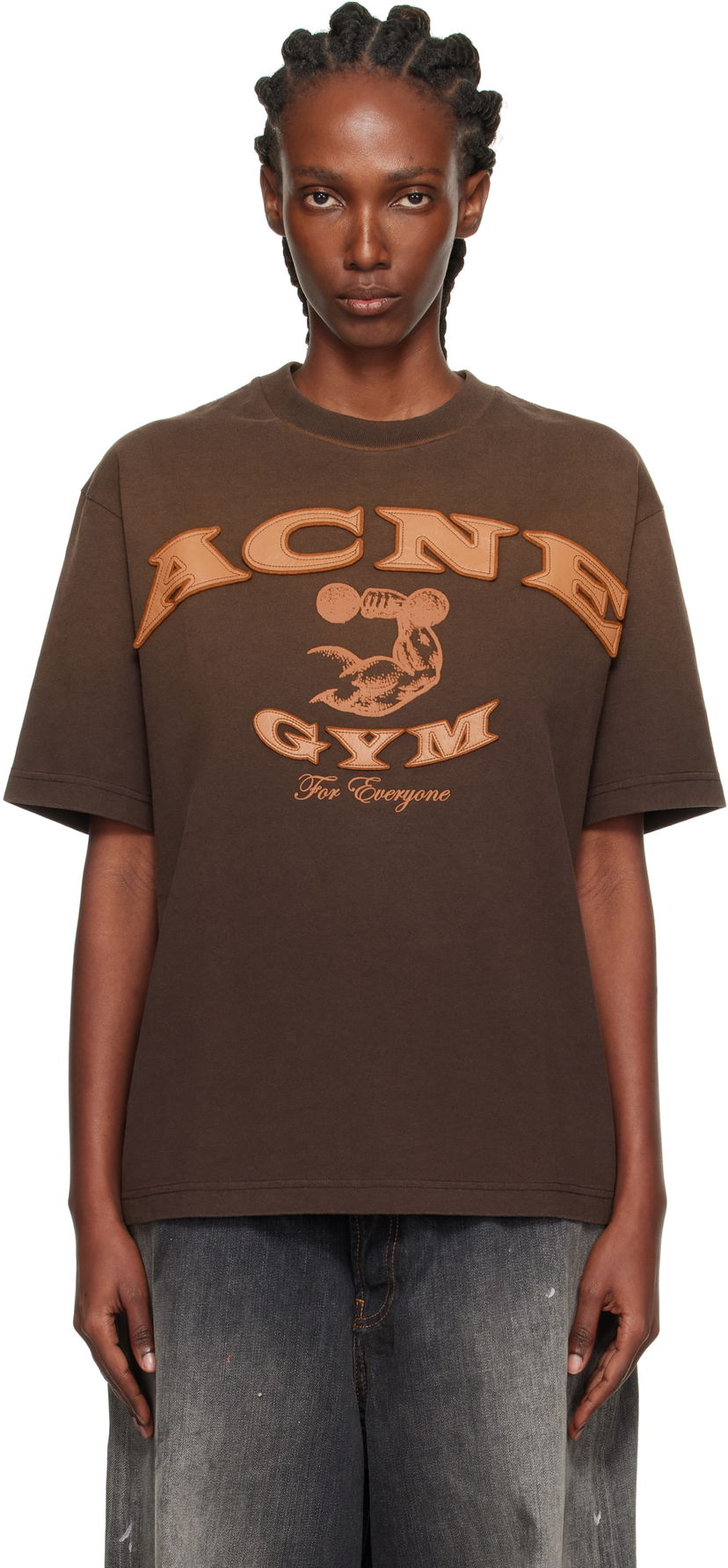 Majica Acne Studios Acne Studios Logo Graphic T-Shirt Rjava | CL0401-