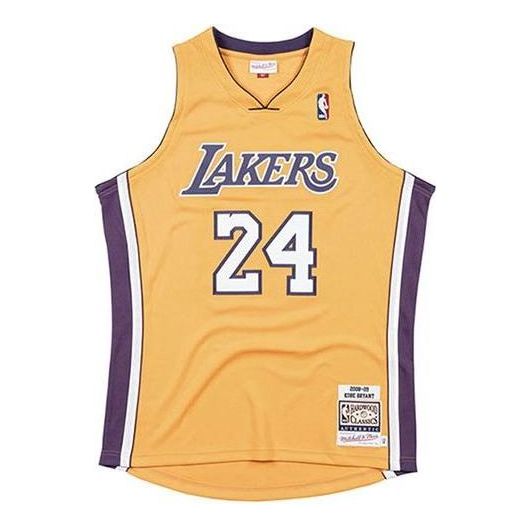 Majica brez rokavov Mitchell & Ness Mitchell & Ness NBA Los Angeles Lakers Finals Road Jersey Rumena | BA688C-LAL-D-JHK