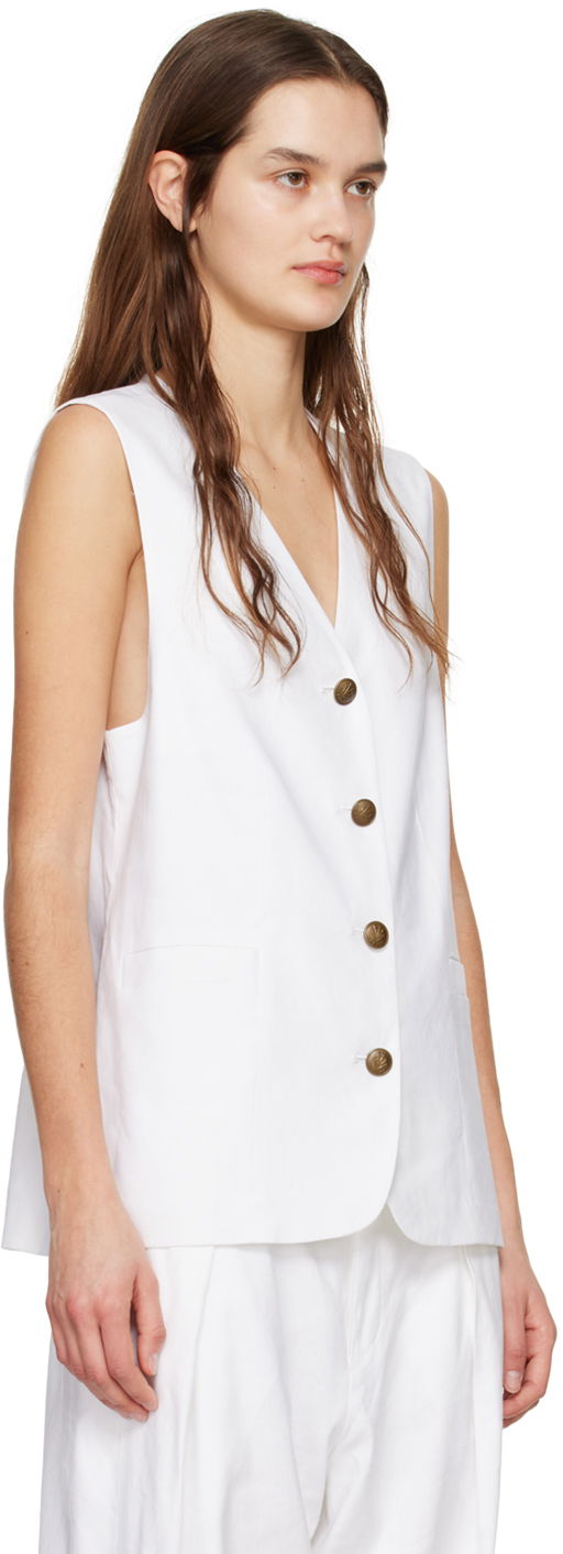 Telovnik rag & bone Buttoned Vest Bela | WAW24S40207520, 1
