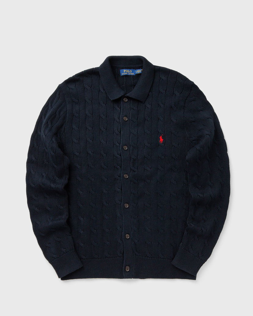 Pleteni pulover Polo by Ralph Lauren Collared Cable-Knit Button-Front Cardigan Mornarica | 710979114002