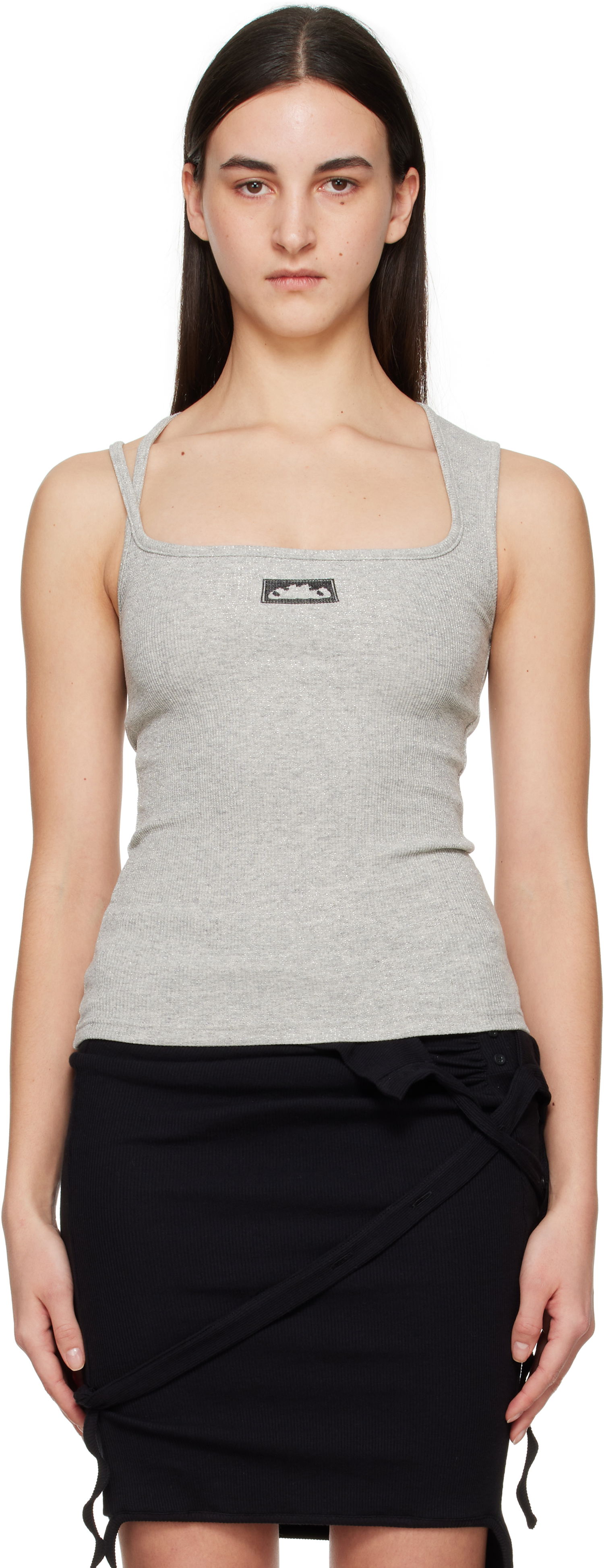 Majica brez rokavov Ottolinger Ottolinger Square Neck Tank Top Siva | 10410100402, 0