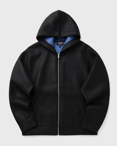 Pulover A.P.C. A.P.C. Alvin Zip-Up Hoodie Črna | PSAFU-M27993-LZZ, 0
