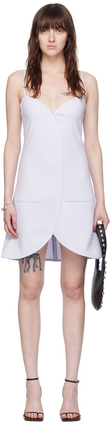Obleke Courrèges Ellipse Asymmetrical Minidress Modra | 224CRO396PL0159, 0