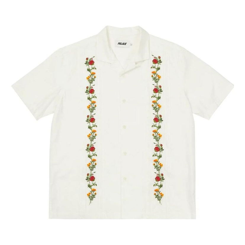 Srajce Palace Floral Chain Short Sleeve Shirt Bela | P23SHT017