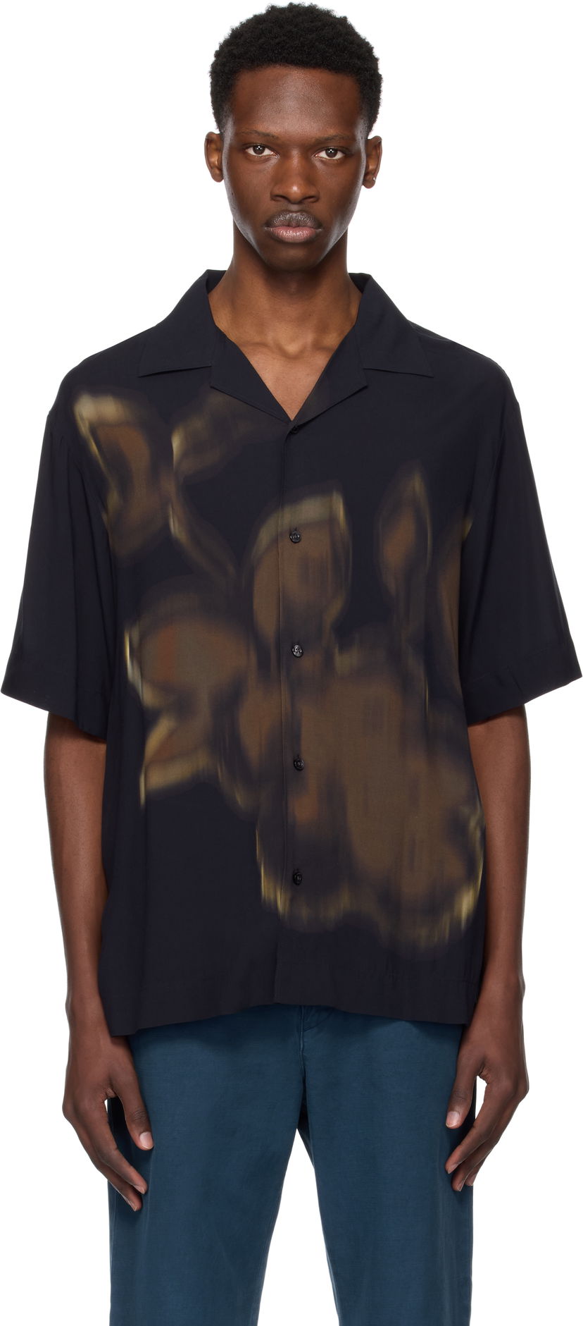 Srajce BOSS Hugo Floral Printed Camp Shirt Črna | 50545387