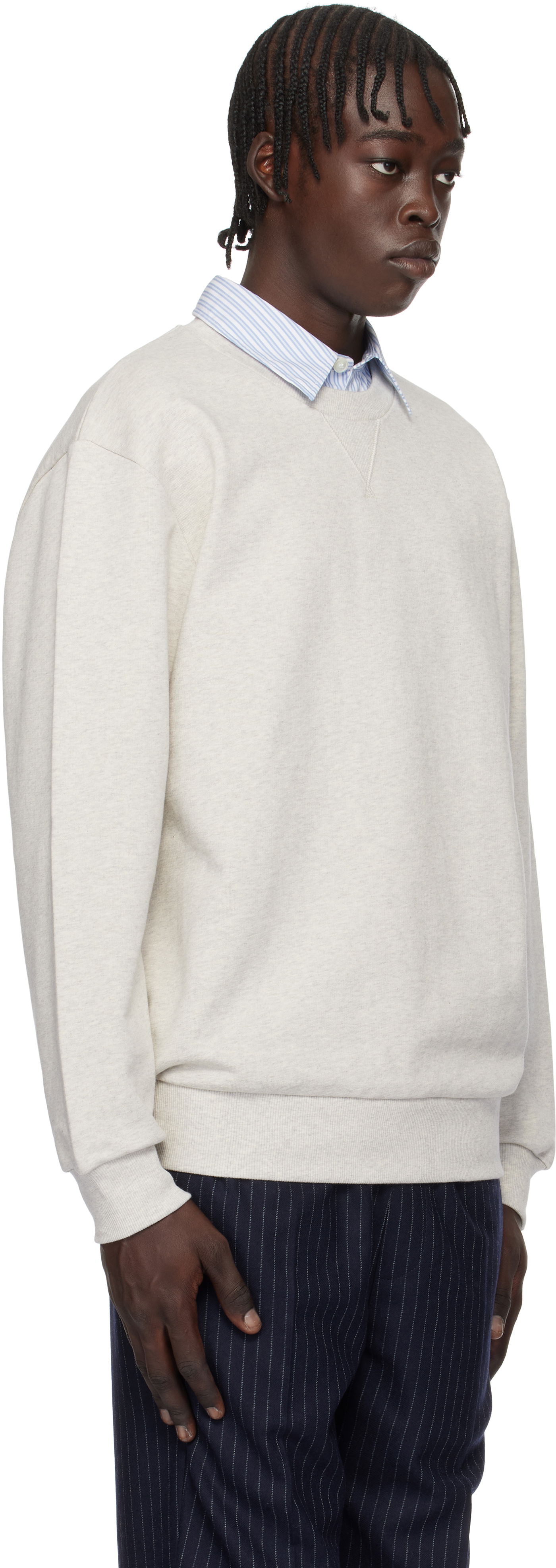 Pulover A.P.C. Label H Crewneck Sweatshirt Siva | COHCM-H27964, 1