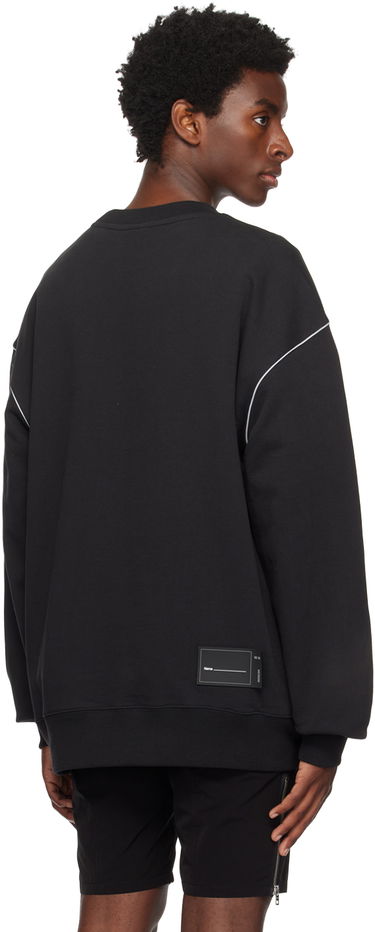Pulover We11done Men's Reflective Stripe Sweatshirt Črna | WD-SS5-19-048-BK, 2
