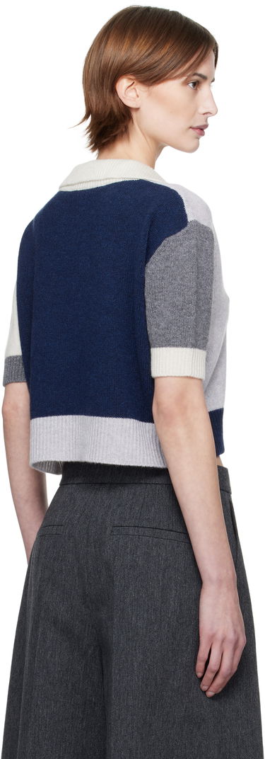 Pleteni pulover Marni Marni Cashmere Color-Block Polo Siva | CVMD0150EQ UFX385, 2