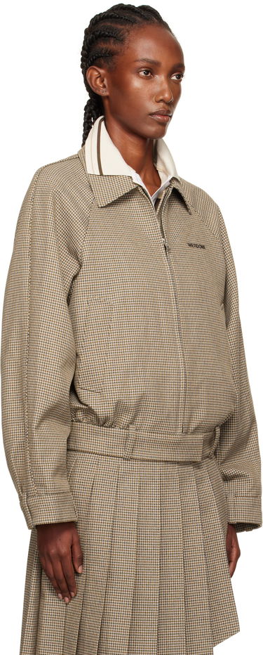 Jakna We11done Polo Collar Micro Checked Zip Jacket Bež | WD-JK2-25-012-W-BG, 1