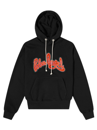 Pulover Palm Angels Script Logo Popover Hoody Črna | PMBB058F21FLE0051020
