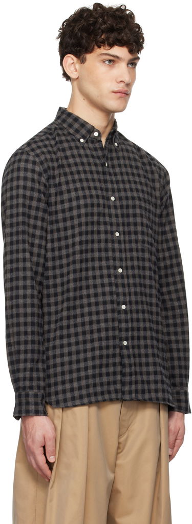 Srajce BEAMS BEAMS PLUS Button-Down Gingham Check Shaggy Shirt Siva | 38110244139, 1