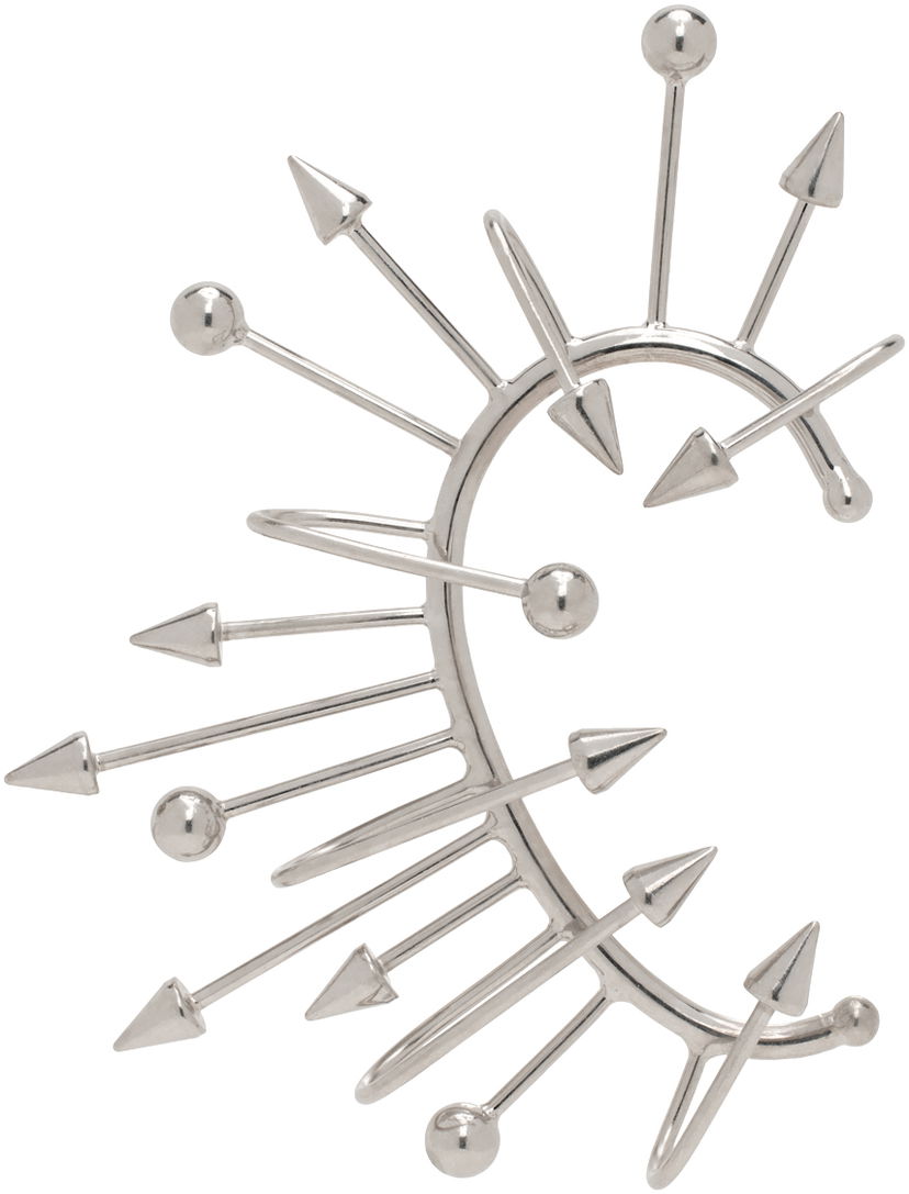 Uhani Jean Paul Gaultier Jean Paul Gaultier Multiple Spikes Single Ear Cuff Kovinski | 24/25-U-BO043-X053-91