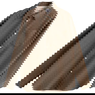 Srajce NORSE PROJECTS Oversized Wool Stripe Shirt, Size Large Rjava | N40-0847-9024, 0
