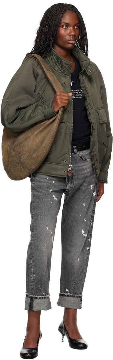 Bomber jakna R13 R13 Ribbed Flight Bomber Jacket Zelena | R13WR329 R436A, 3