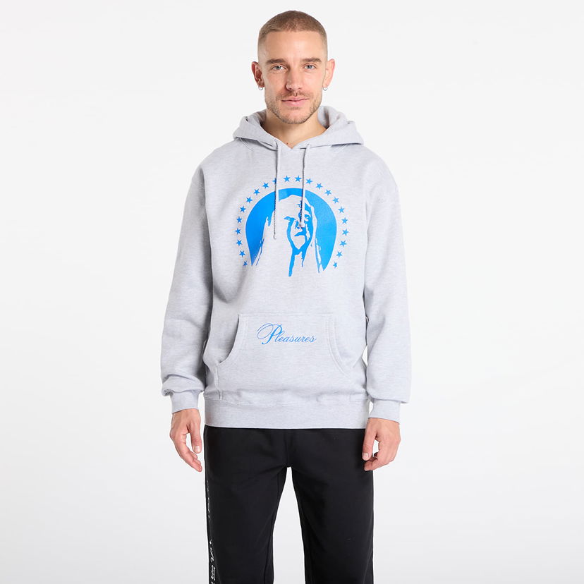 Pulover Pleasures Sweatshirt Critic Hoodie Siva | P25F066-GREY