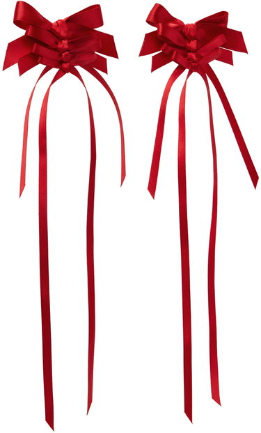 Zatiči Simone Rocha Simone Rocha Rosette Bow Earrings Bela | ERG425 0916, 4