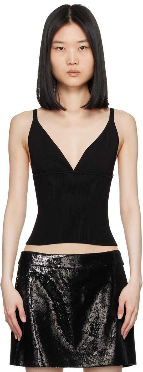 Majica brez rokavov Dolce & Gabbana Dolce&Gabbana Knit V-Neck Tank Top Črna | FXL05T JFME0, 0
