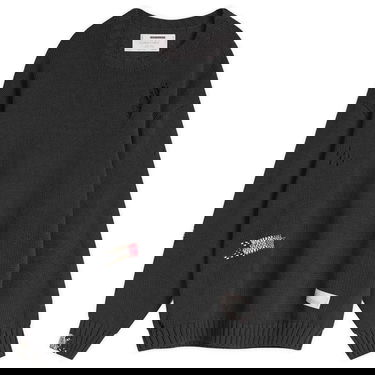 Pleteni pulover Neighborhood Neighborhood Savage Crewneck Knit Sweater, Size Large Črna | 251FUNH-KNM03-BLK, 0