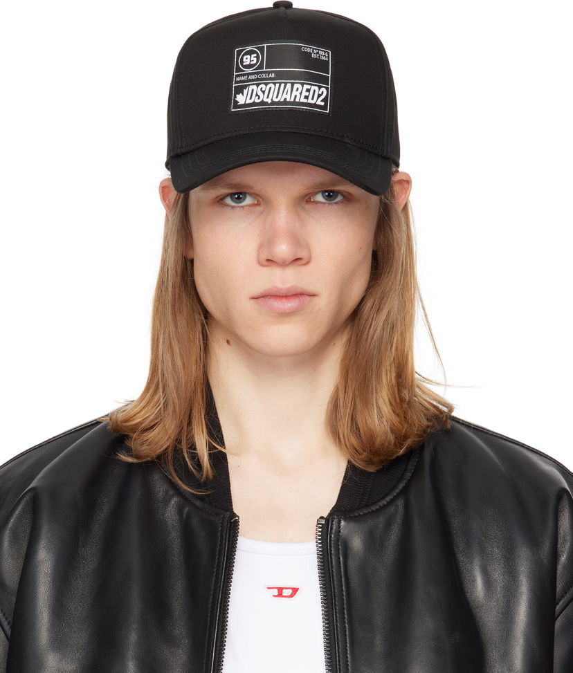 Kapa DSQUARED2 Dsquared2 Patch Cap Črna | BCM0882_05C00001_2124