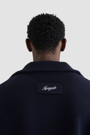 Pleteni pulover AXEL ARIGATO Core Zip-Up Sweater Črna | A2143001, 6