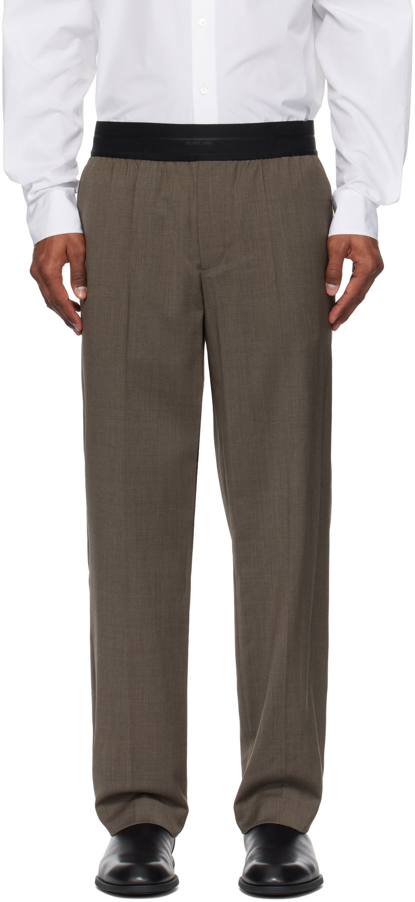 Hlače Helmut Lang Helmut Lang Tapered Pull-On Trousers Rjava | P01HM203