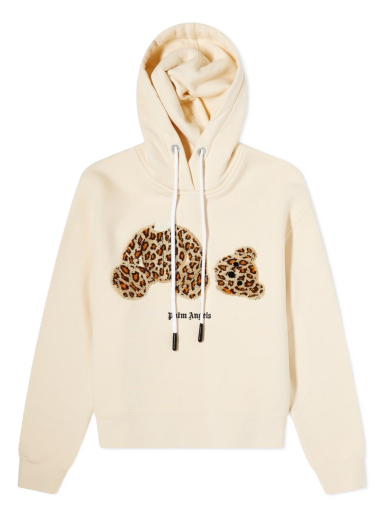 Pulover Palm Angels Leopard Bear Hoodie Bež | PWBB022S22FLE0010360