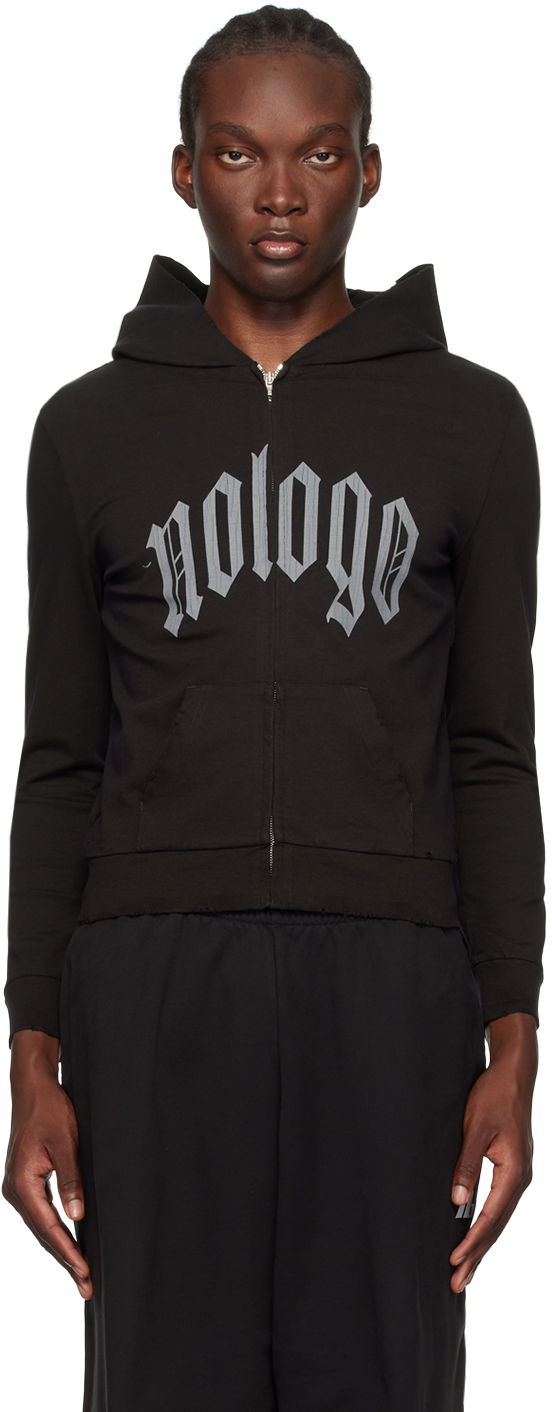 Pulover Balenciaga Black 'Nologo' Hoodie Črna | 788243TQVK5