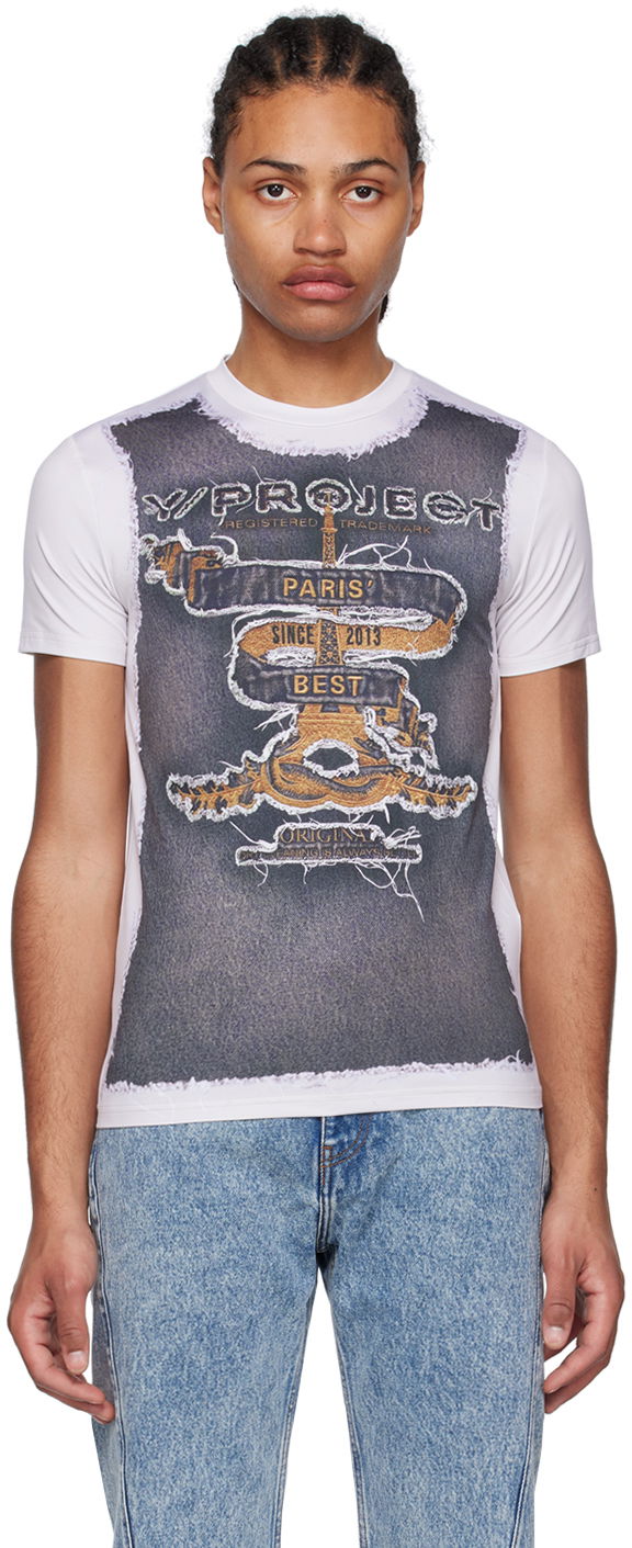 Majica Y/PROJECT 'Paris' Best' Graphic T-Shirt Bela | TS77-S24