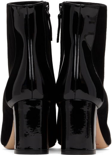 Nega čevljev Manolo Blahnik Manolo Blahnik Rosie Suede Block Heel Boots Črna | 220-0611, 1