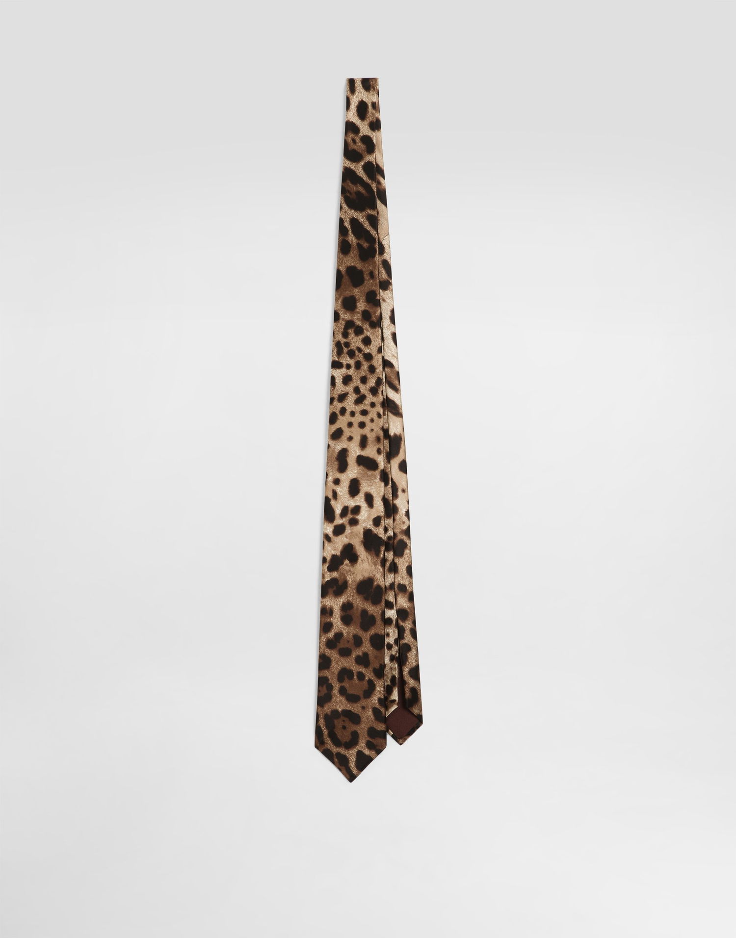 Modni dodatki Dolce & Gabbana Dolce & Gabbana Satin Tie with Leopard Print Rjava | GT181EFS1GTHY13M, 0