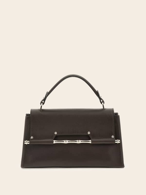 Torbica GUESS Iris Genuine Leather Handbag Rjava | HWALPSL4180, 0