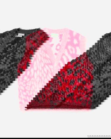 Telovnik Aries Brushed Leopard Print Vest Rdeča | AR4004104 Red, 1