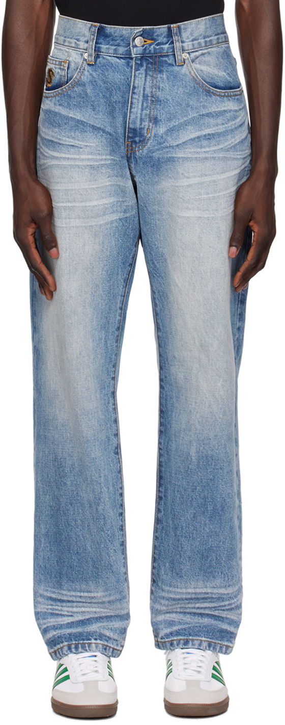 Kavbojke BILLIONAIRE BOYS CLUB Blue Astro Selvedge Jeans Modra | B24216