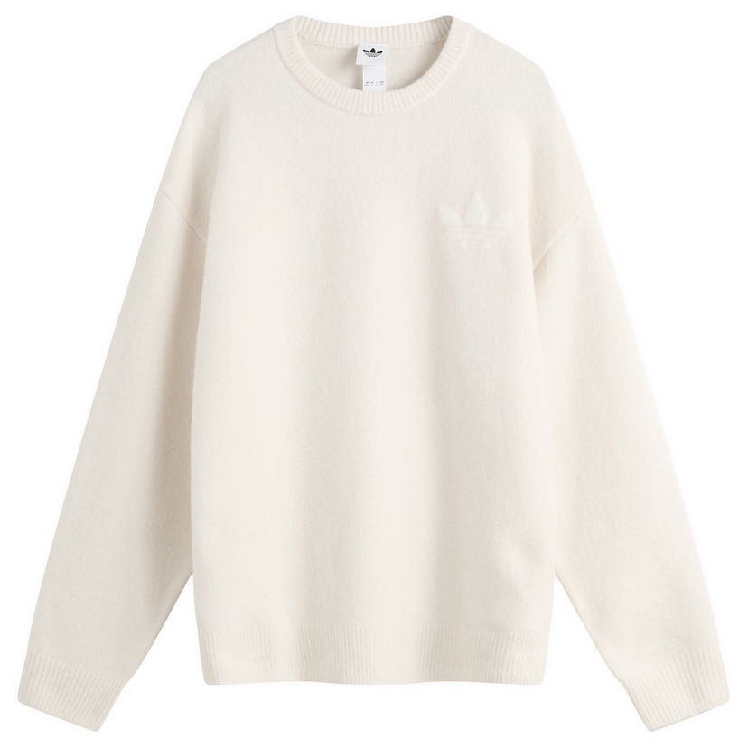 Pleteni pulover adidas Originals Knitted Sweatshirt Bela | KF2339